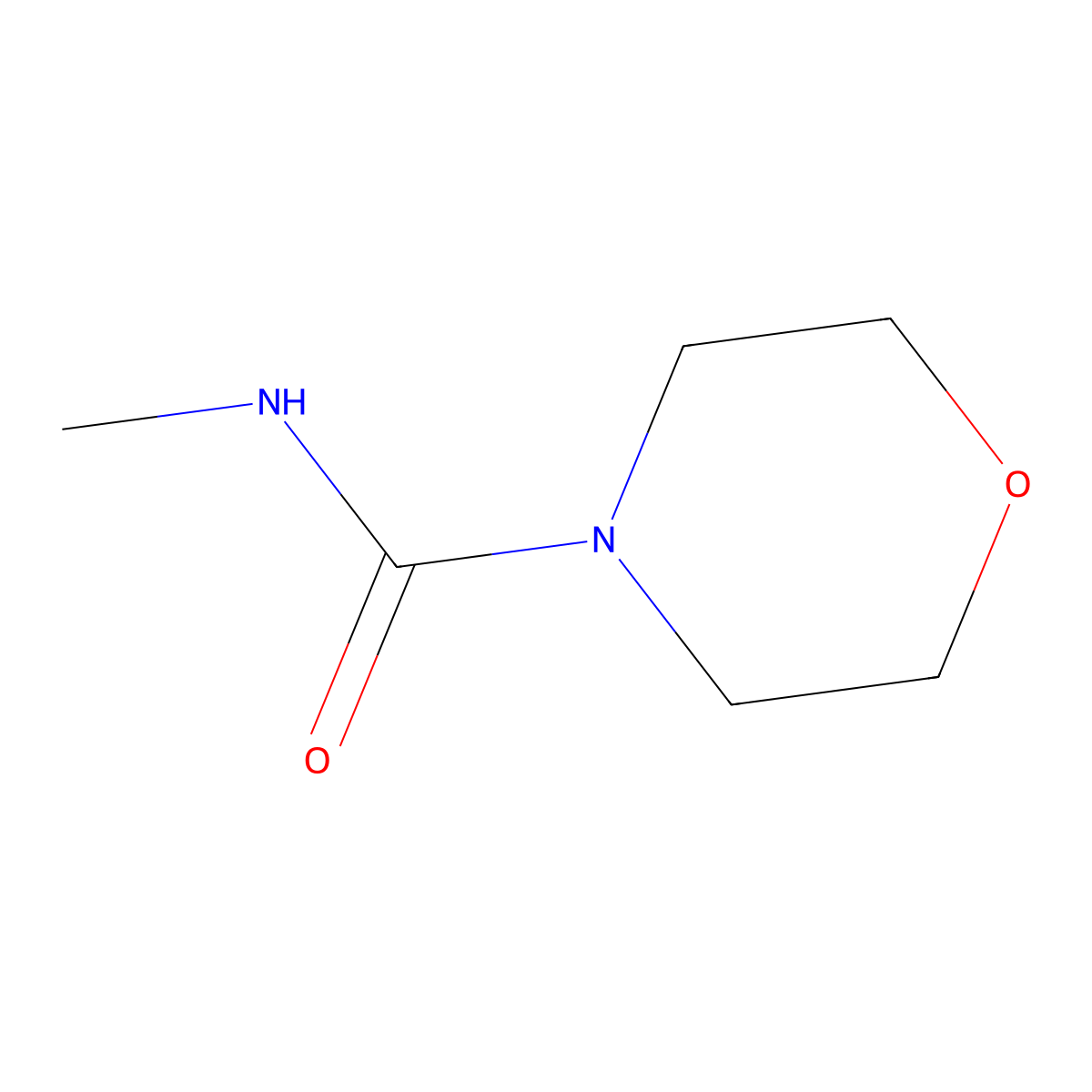 N-methylmorpholine-4-carboxamide molecular structure, CAS 126401-65-8