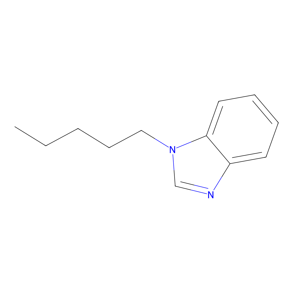 1-pentyl-1H-benzimidazole molecular structure, CAS 126401-68-1
