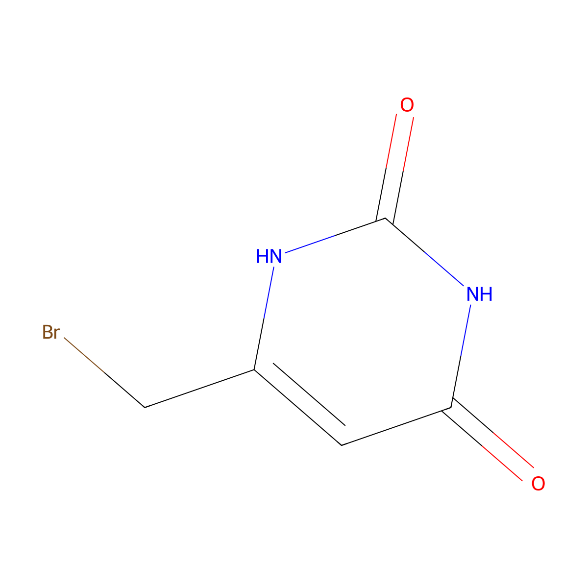 6-(bromomethyl)pyrimidine-2,4(1H,3H)-dione molecular structure, CAS 126401-89-6