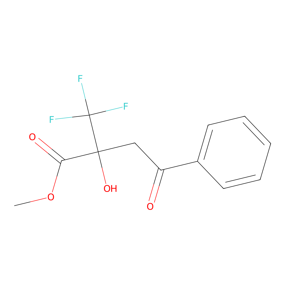 Methyl 2-hydroxy-4-oxo-4-phenyl-2-(trifluoromethyl)butanoate molecular structure, CAS 126402-01-5