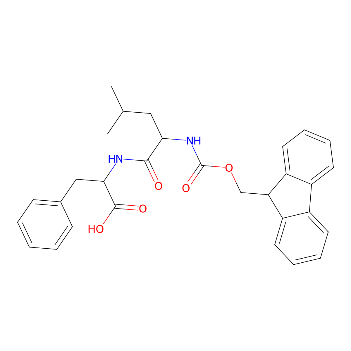 Fmoc-Leu-Phe-OH molecular structure, CAS 126402-69-5