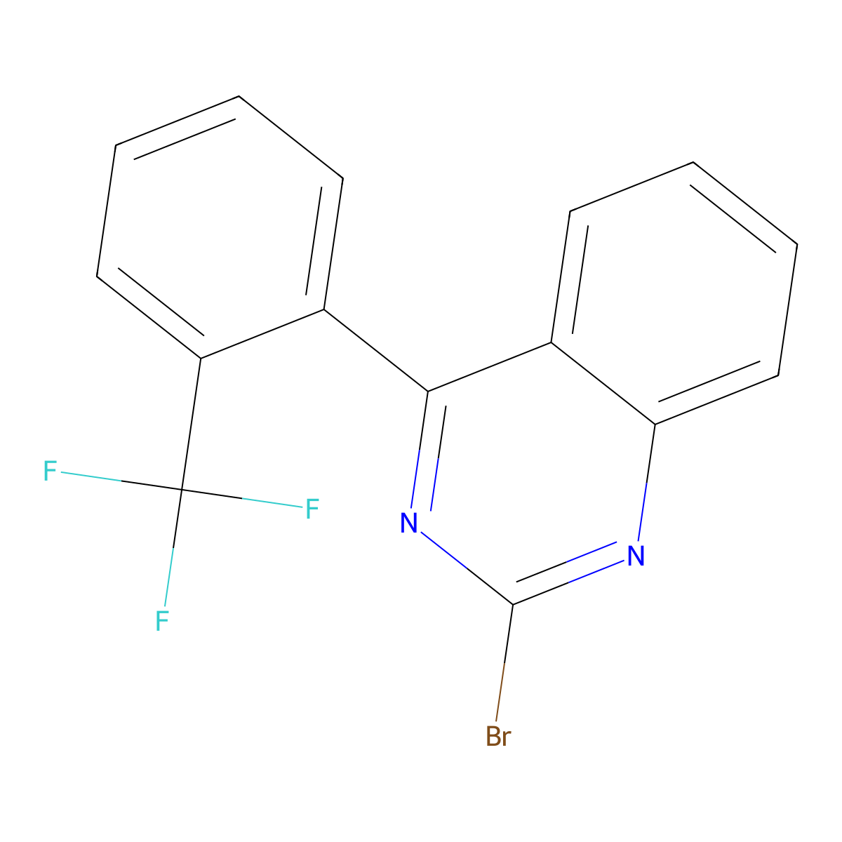 2-Bromo-4-(2-trifluoromethylphenyl)quinazoline molecular structure, CAS 1264033-05-7