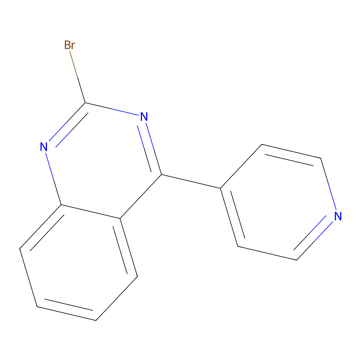 2-Bromo-4-(4-pyridyl)quinazoline molecular structure, CAS 1264033-19-3