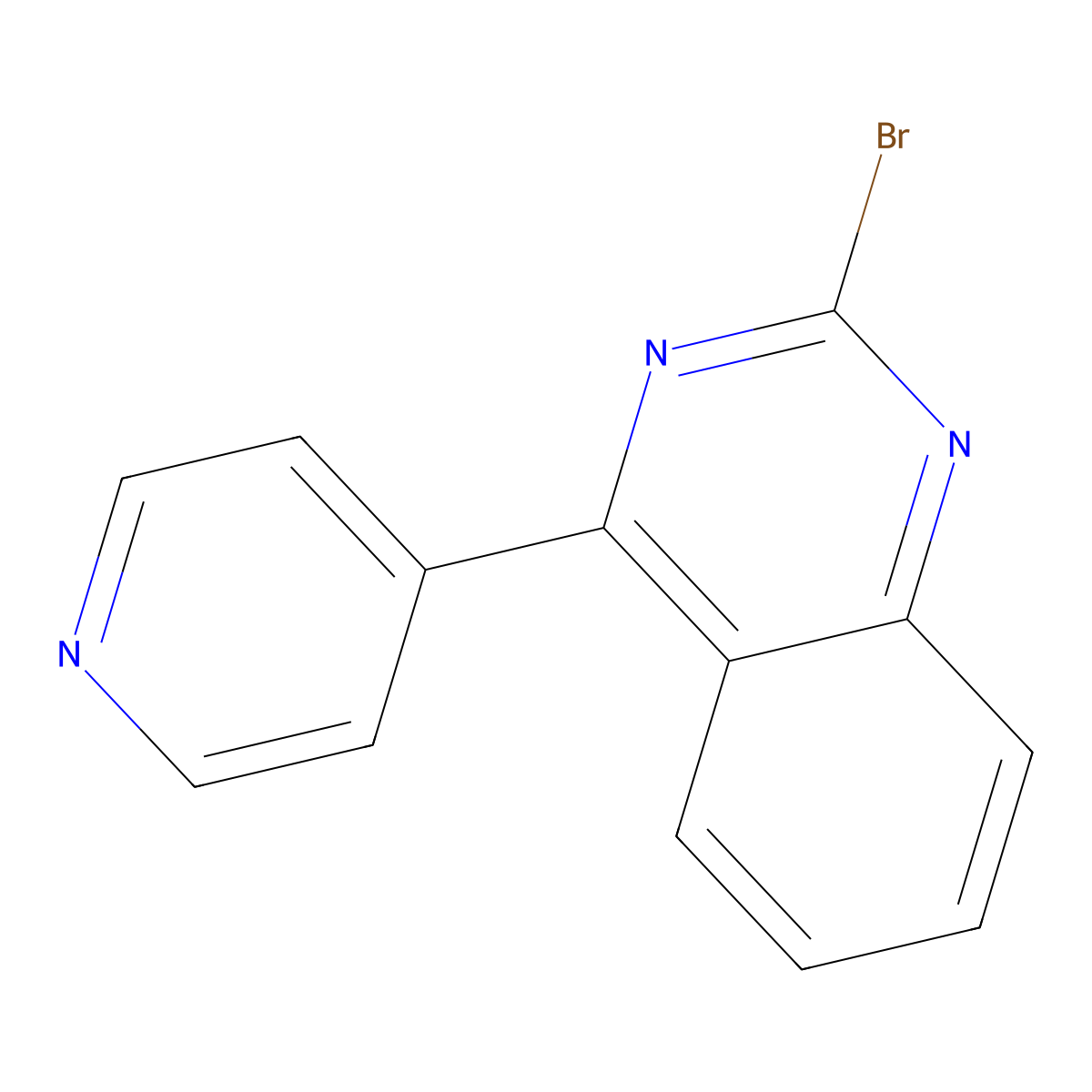 2-Bromo-4-(4-pyridyl)quinazoline molecular structure, CAS 1264033-19-3