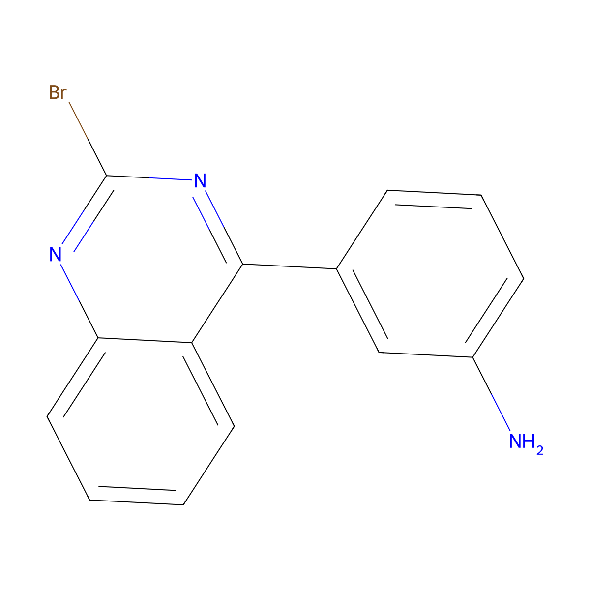 2-Bromo-4-(3-aminophenyl)quinazoline molecular structure, CAS 1264033-22-8