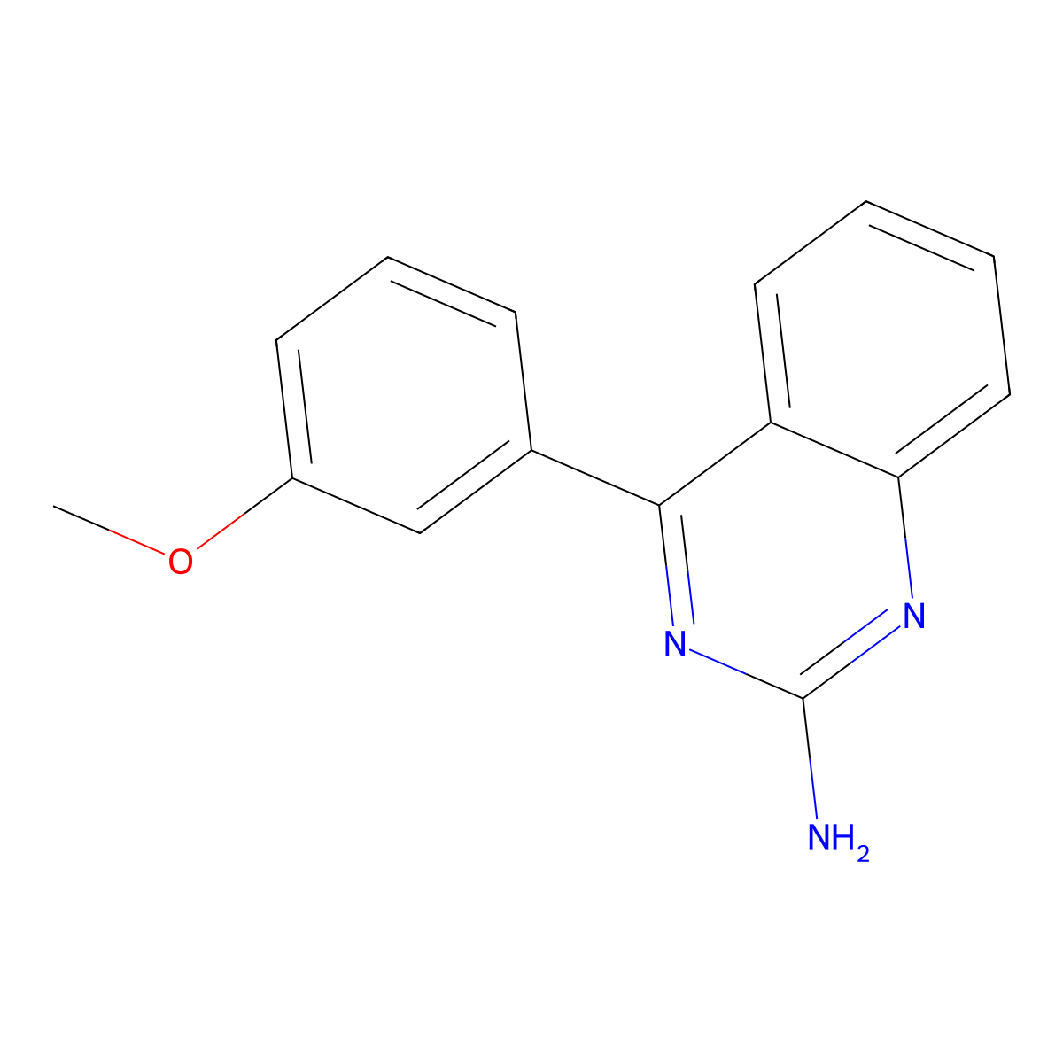 2-Amino-4-(3-methoxyphenyl)quinazoline molecular structure, CAS 1264033-52-4