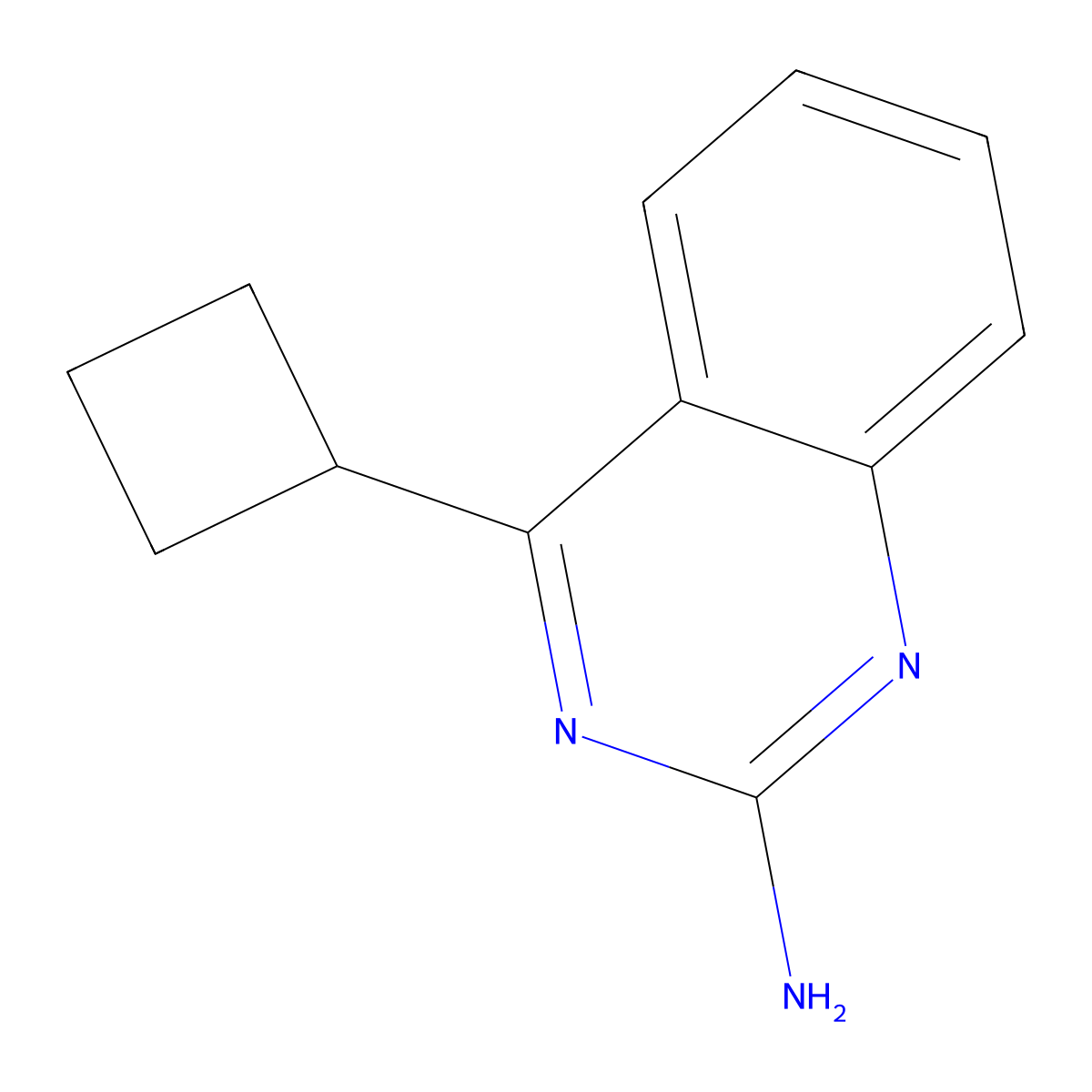 4-Cyclobutylquinazolin-2-amine molecular structure, CAS 1264033-59-1