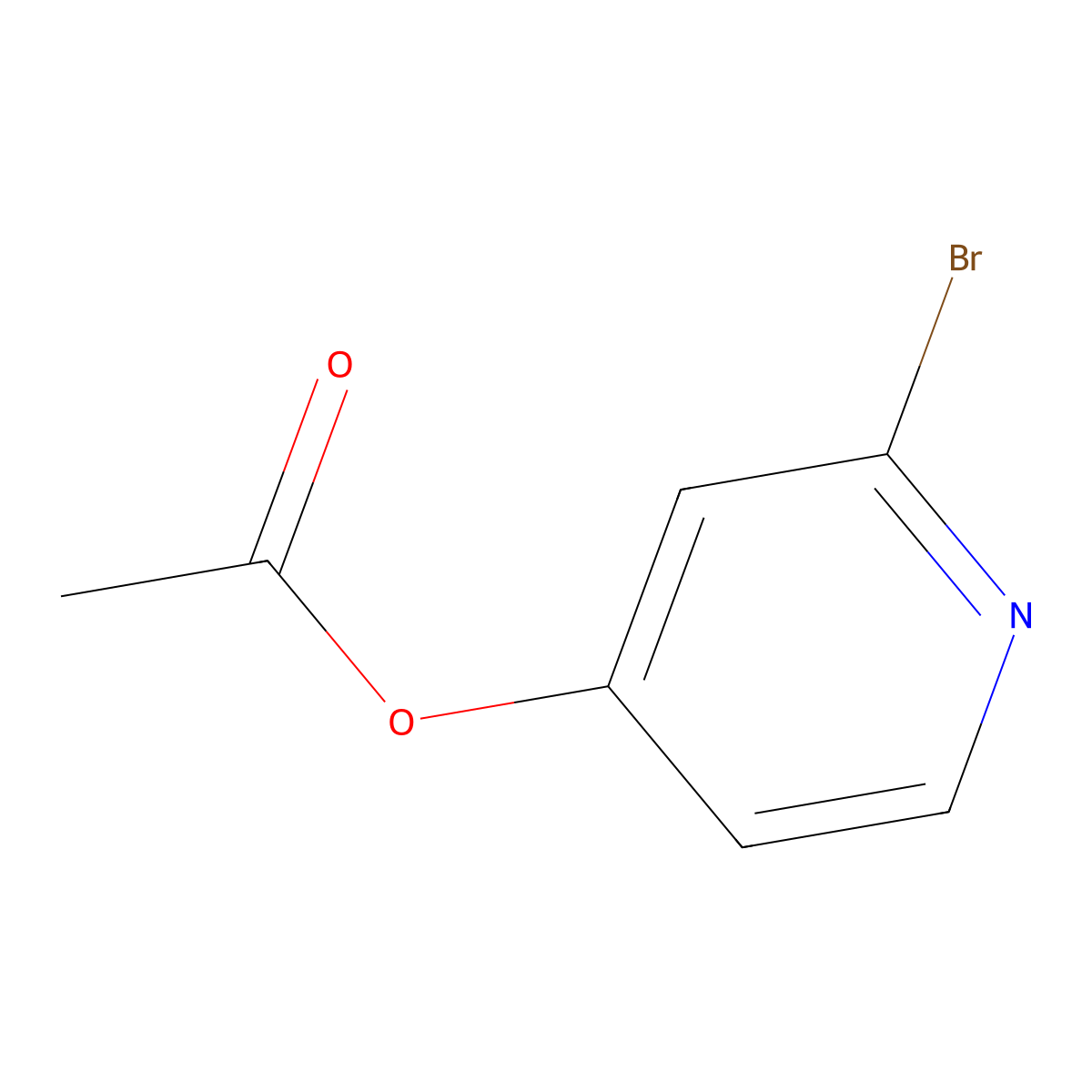 2-Bromo-4-(acetoxy)pyridine molecular structure, CAS 1264033-85-3