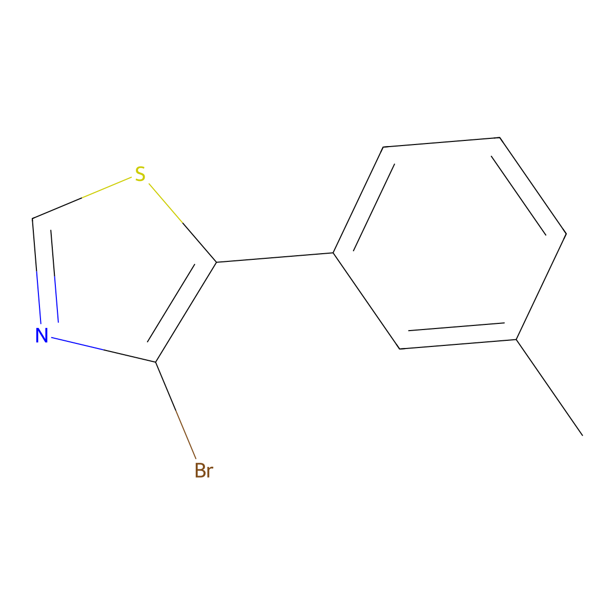 4-Bromo-5-(3-tolyl)thiazole molecular structure, CAS 1264034-19-6