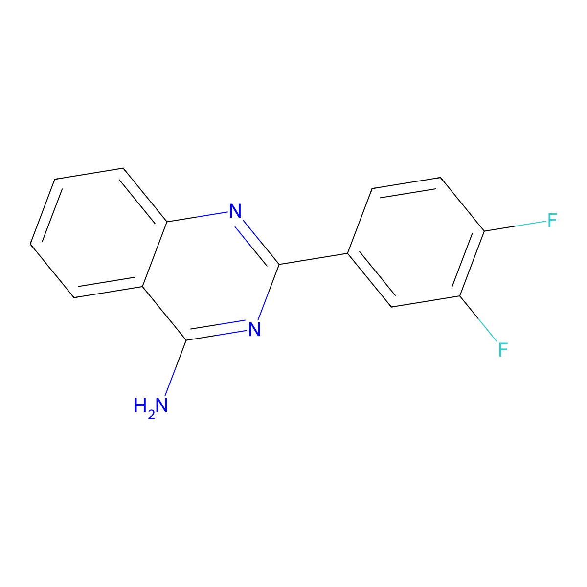 4-Amino-2-(3,4-difluorophenyl)quinazoline molecular structure, CAS 1264034-41-4