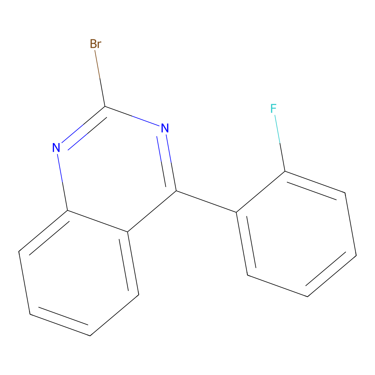 2-Bromo-4-(2-fluorophenyl)quinazoline molecular structure, CAS 1264034-48-1