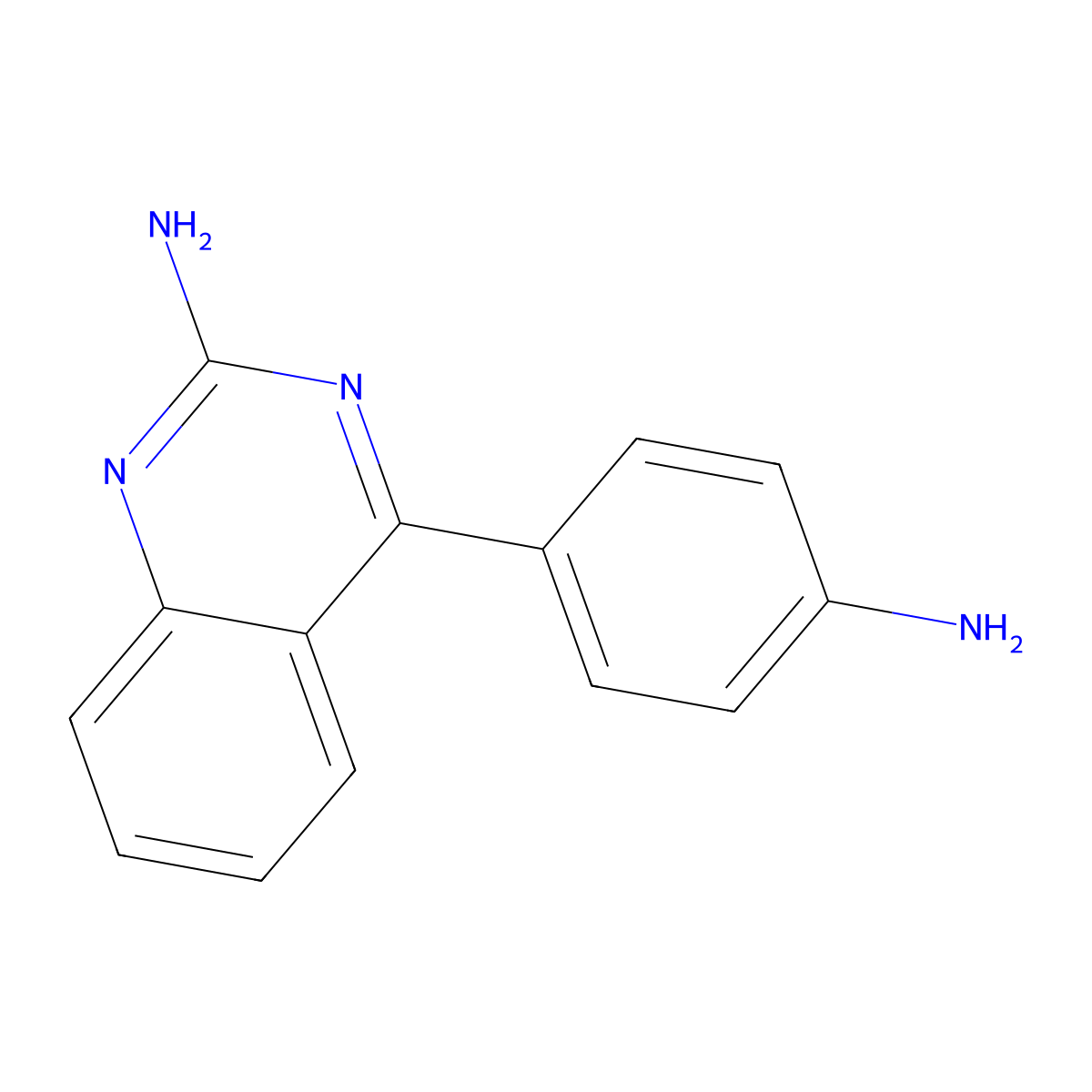 2-Amino-4-(4-aminophenyl)quinazoline molecular structure, CAS 1264034-52-7
