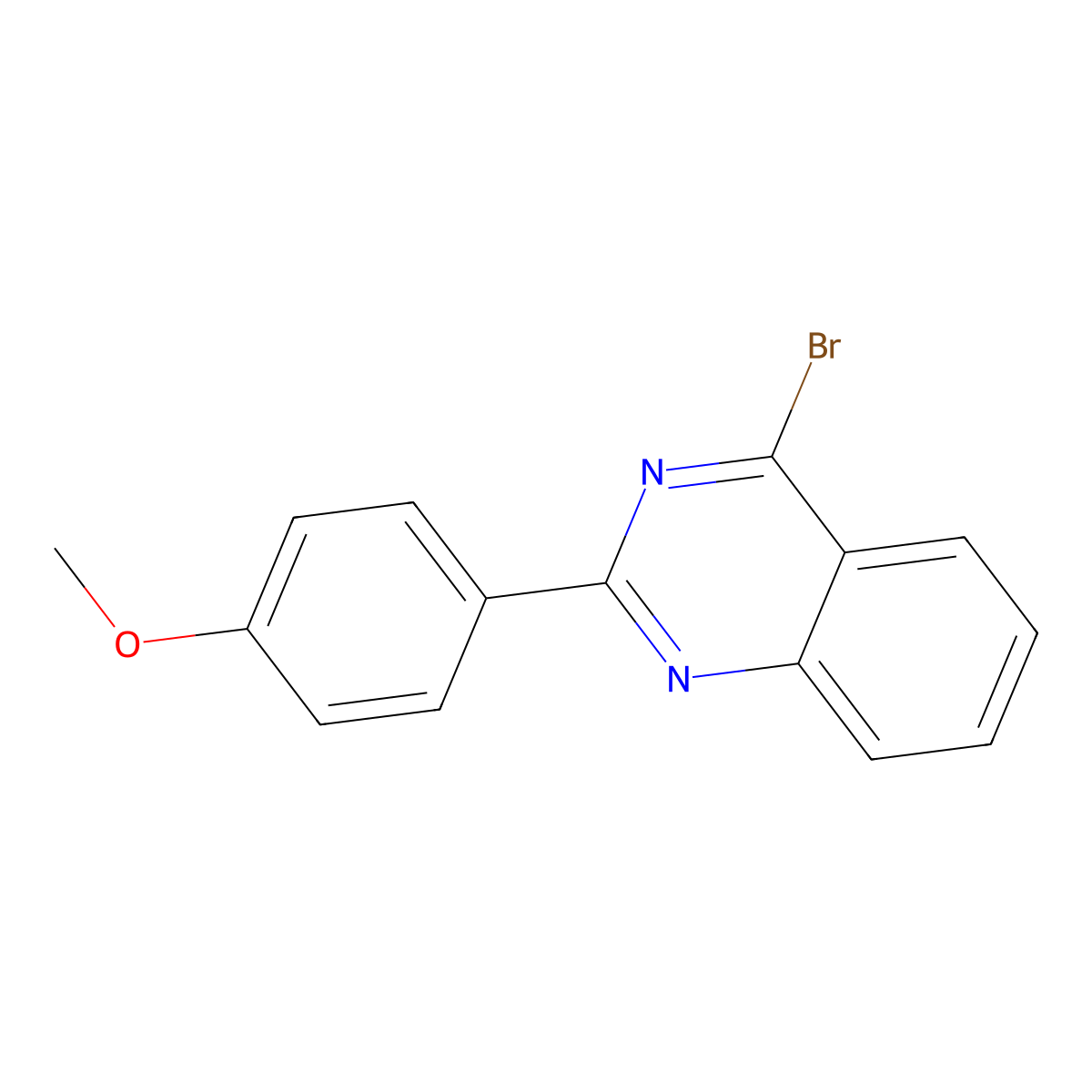 4-Bromo-2-(4-methoxyphenyl)quinazoline molecular structure, CAS 1264034-62-9