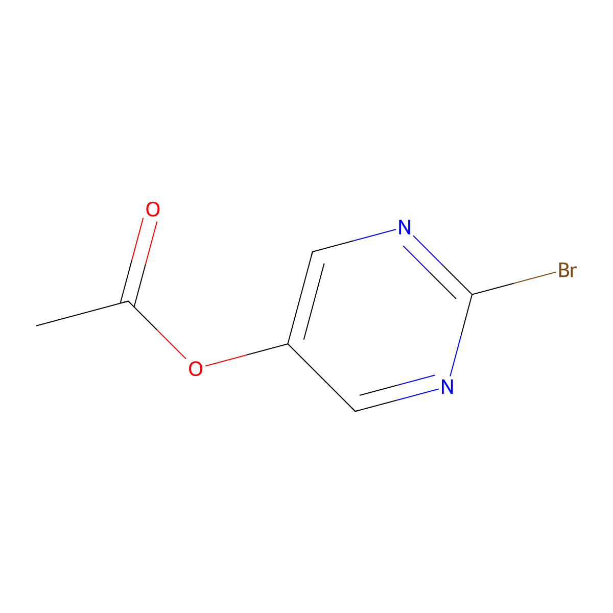 2-Bromo-5-acetoxypyrimidine molecular structure, CAS 1264034-75-4
