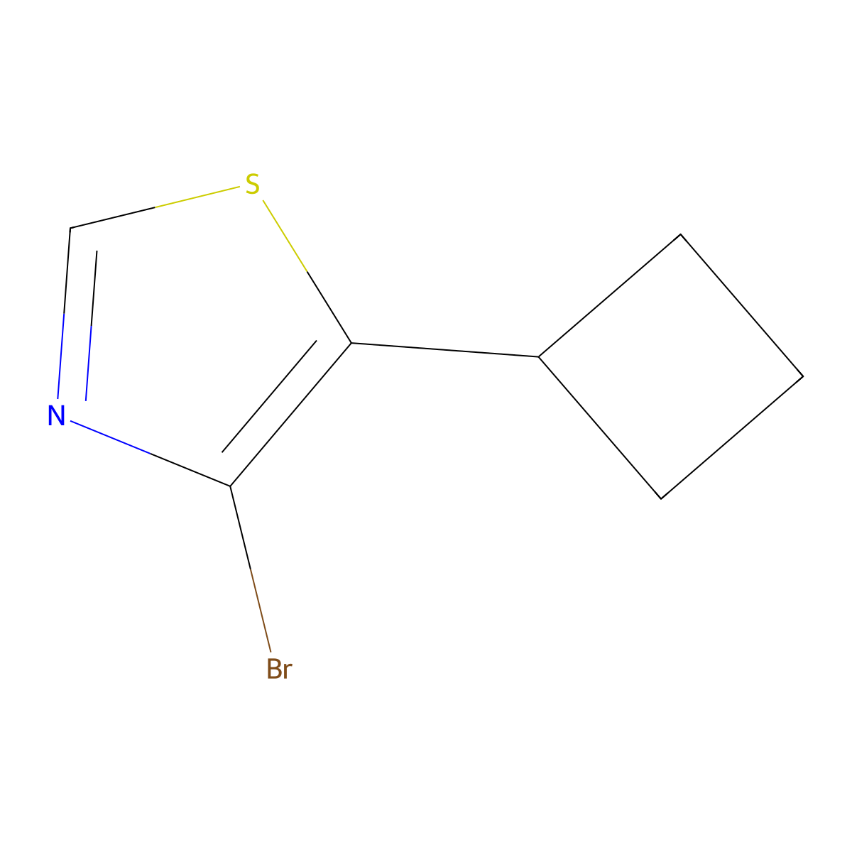 4-Bromo-5-(cyclobutyl)thiazole molecular structure, CAS 1264034-78-7