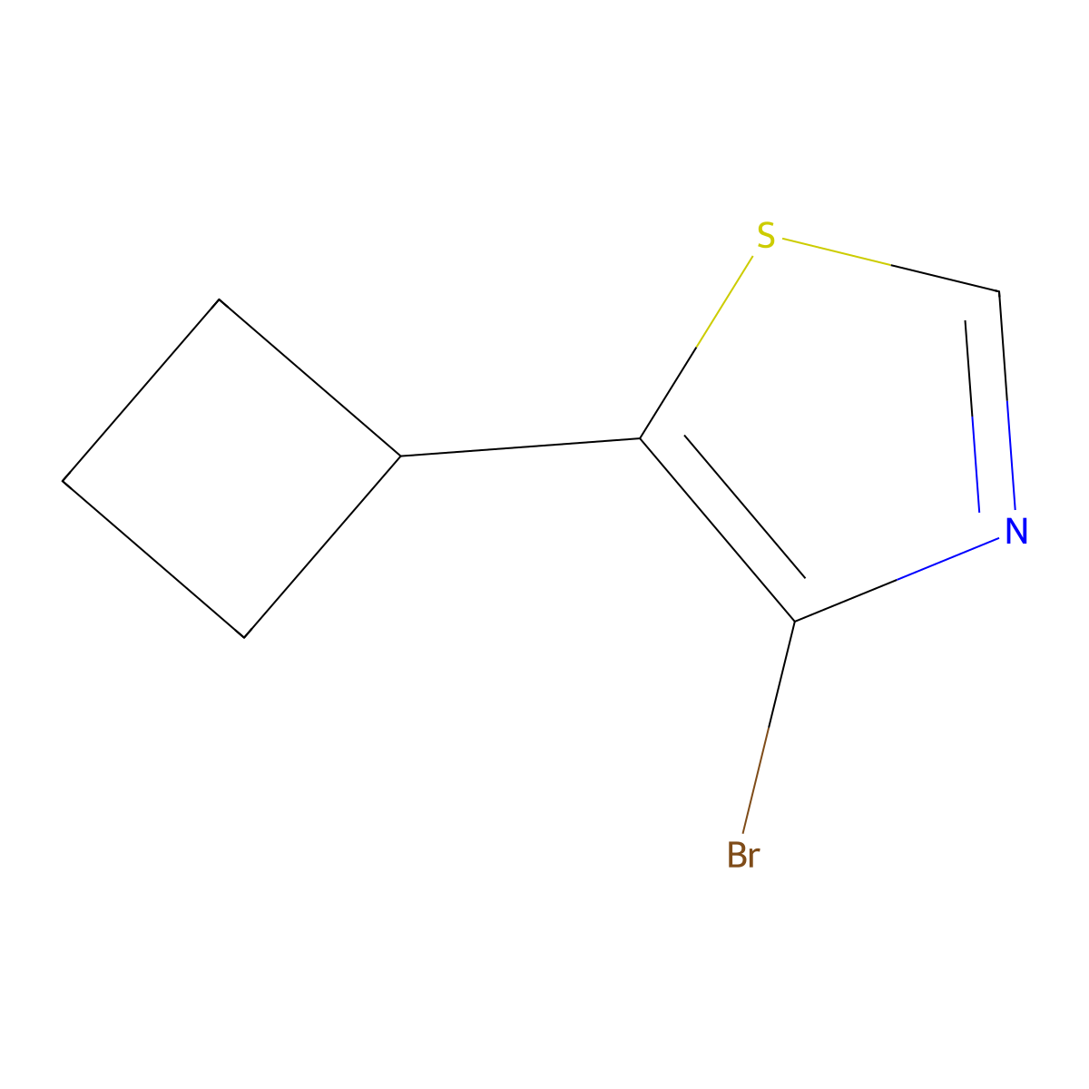 4-Bromo-5-(cyclobutyl)thiazole molecular structure, CAS 1264034-78-7
