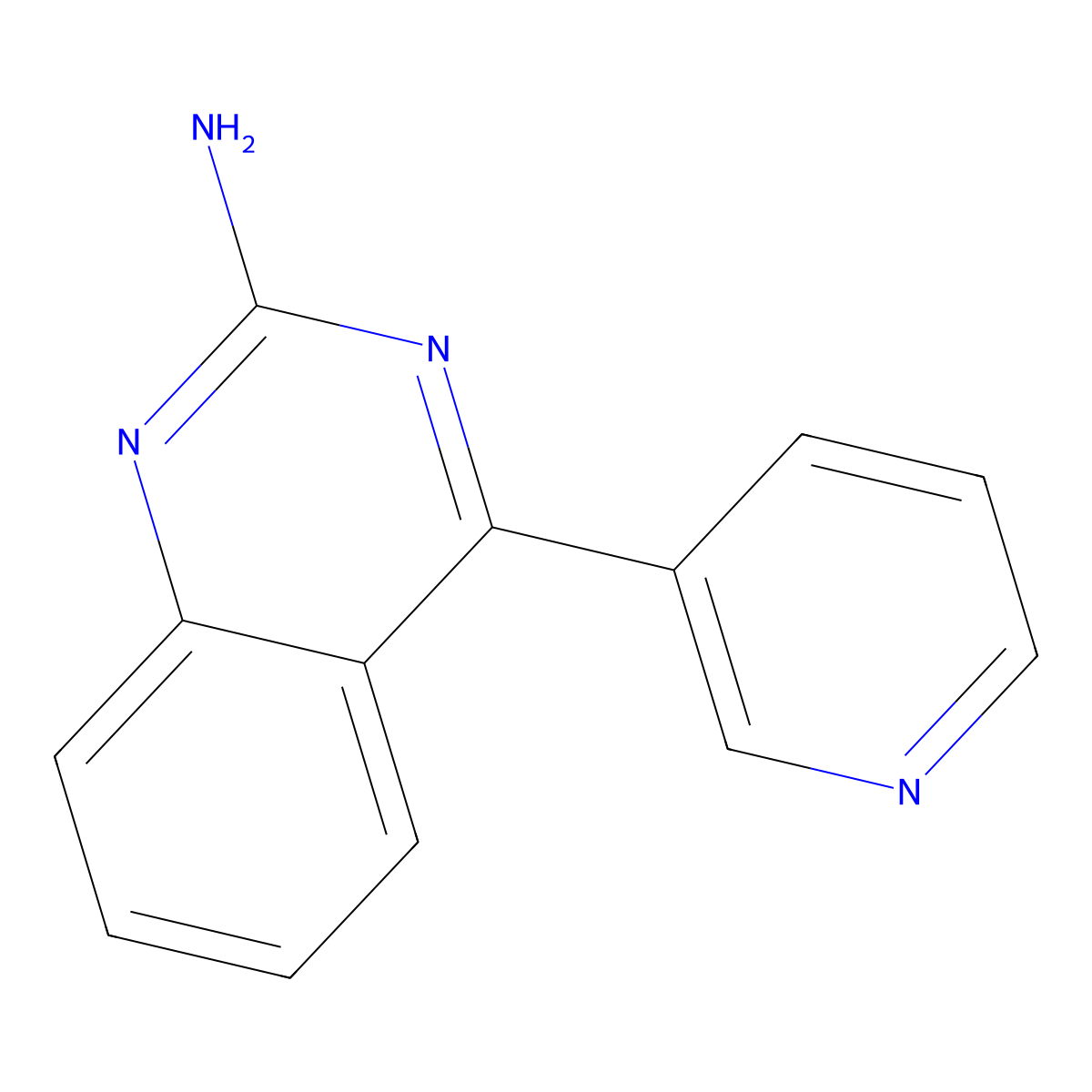 2-Amino-4-(3-pyridyl)quinazoline molecular structure, CAS 1264034-84-5