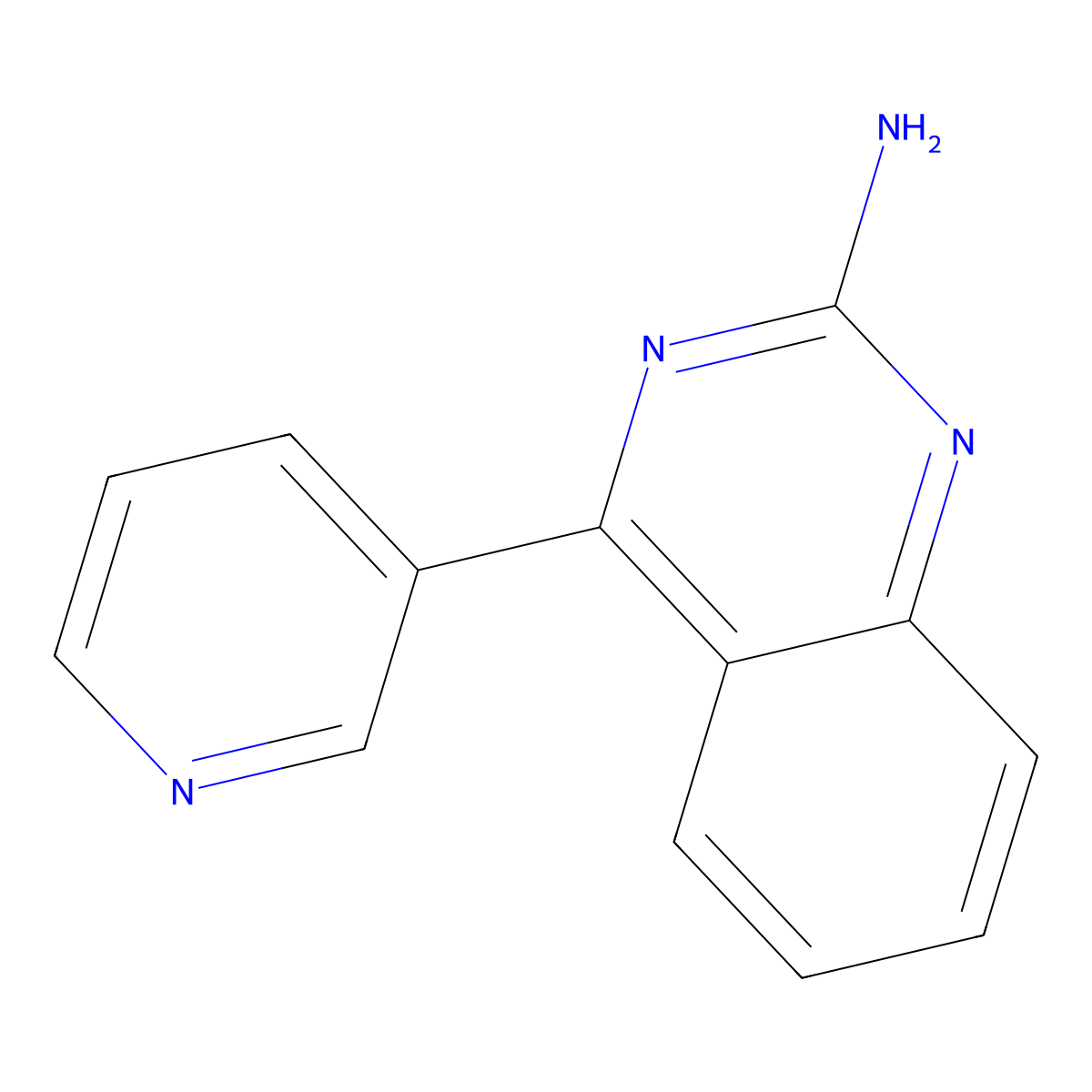 2-Amino-4-(3-pyridyl)quinazoline molecular structure, CAS 1264034-84-5
