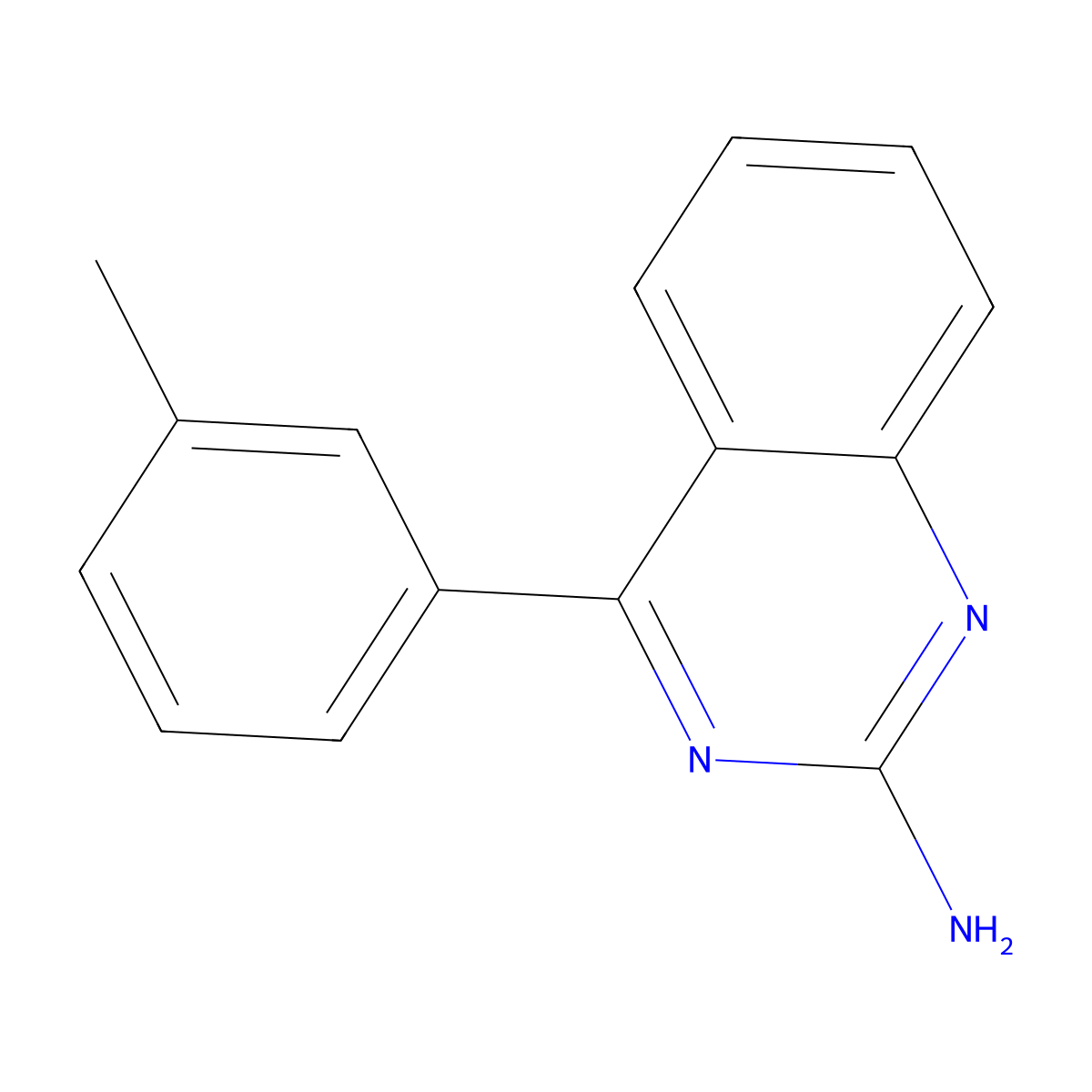 2-Amino-4-(3-tolyl)quinazoline molecular structure, CAS 1264034-90-3