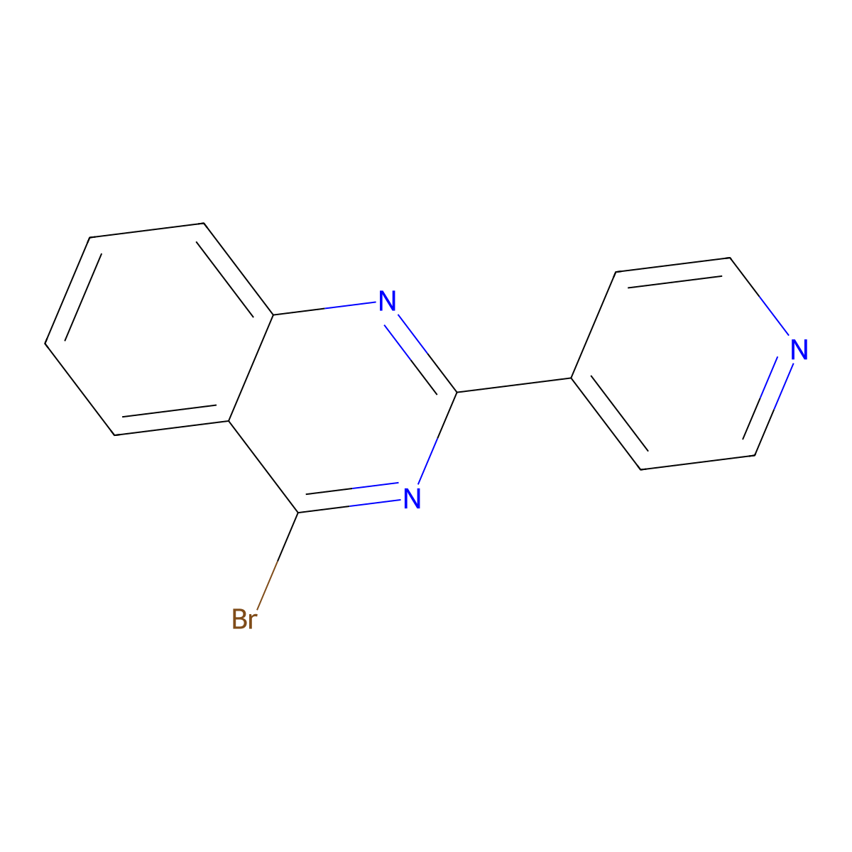 4-Bromo-2-(4-pyridyl)quinazoline molecular structure, CAS 1264035-11-1