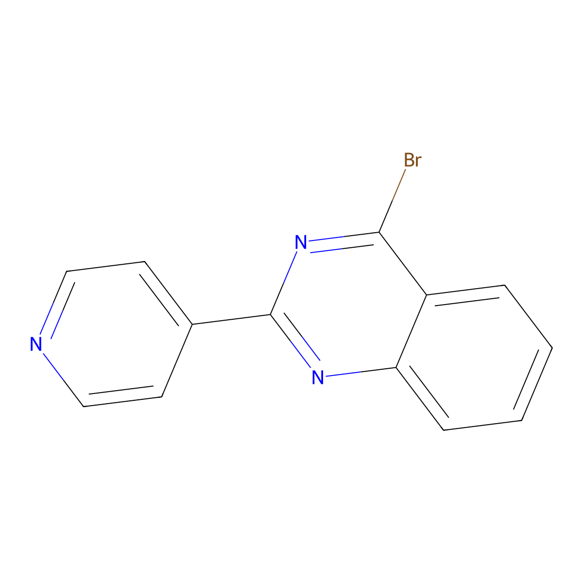 4-Bromo-2-(4-pyridyl)quinazoline molecular structure, CAS 1264035-11-1