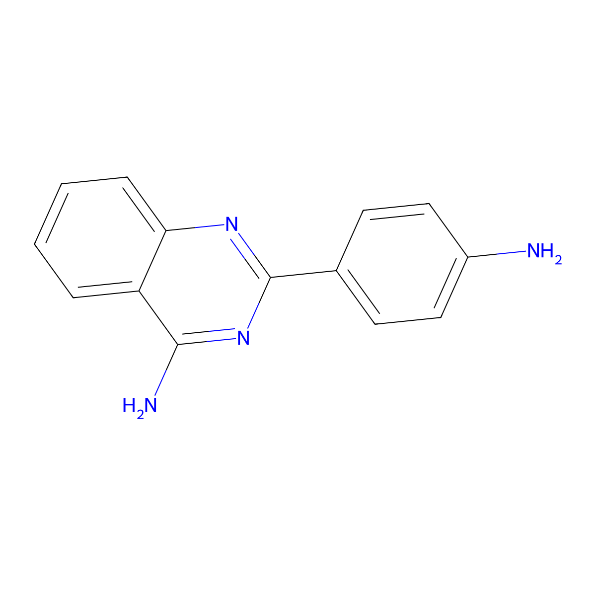 4-Amino-2-(4-aminophenyl)quinazoline molecular structure, CAS 1264035-32-6