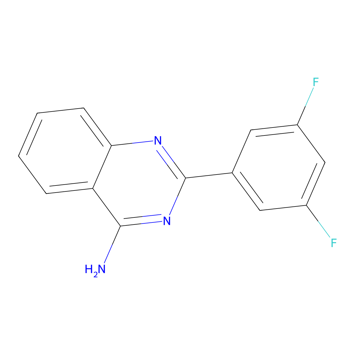 4-Amino-2-(3,5-difluorophenyl)quinazoline molecular structure, CAS 1264035-65-5