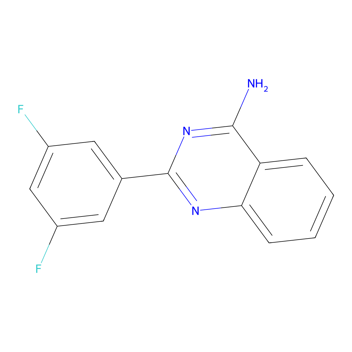 4-Amino-2-(3,5-difluorophenyl)quinazoline molecular structure, CAS 1264035-65-5