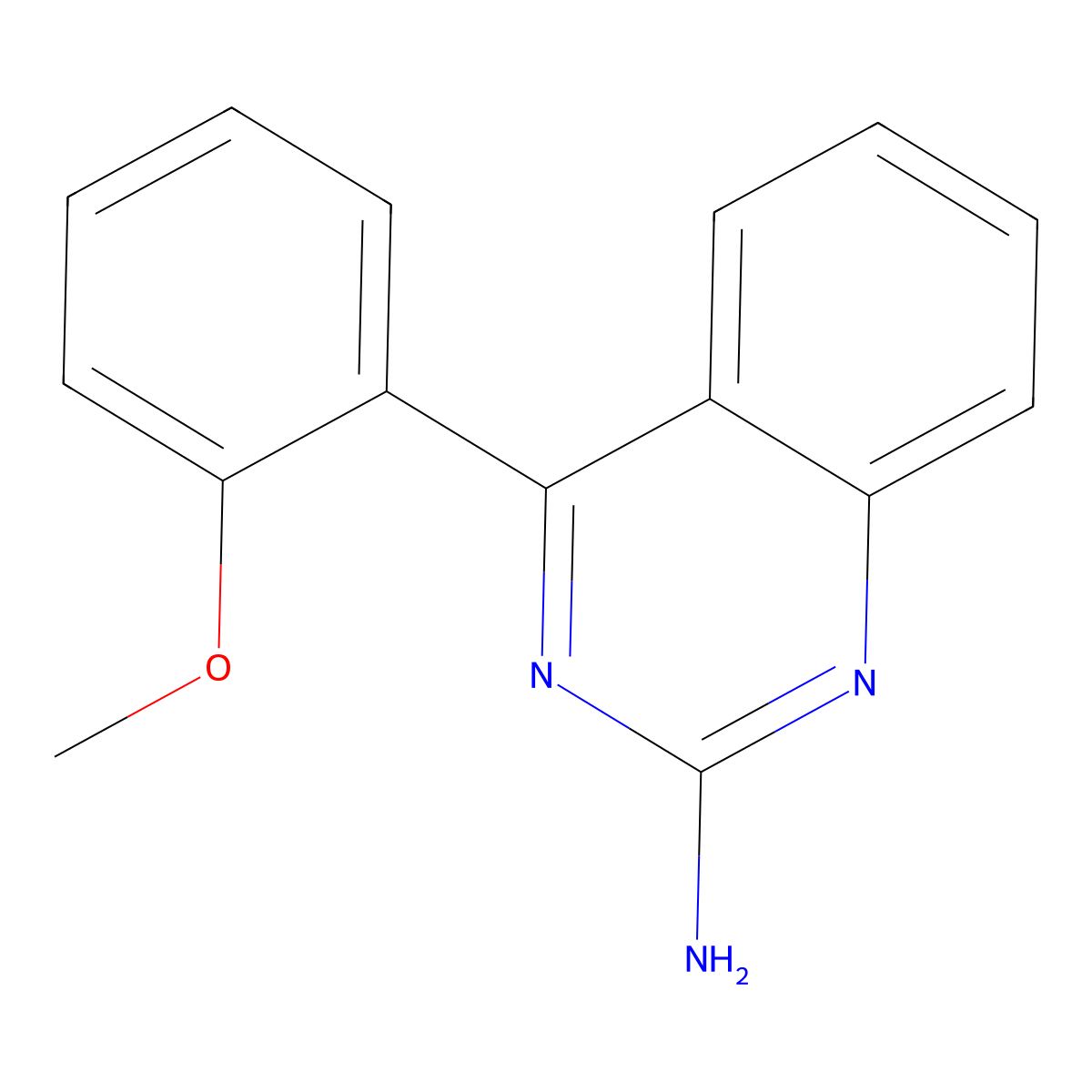 2-Amino-4-(2-methoxyphenyl)quinazoline molecular structure, CAS 1264035-72-4