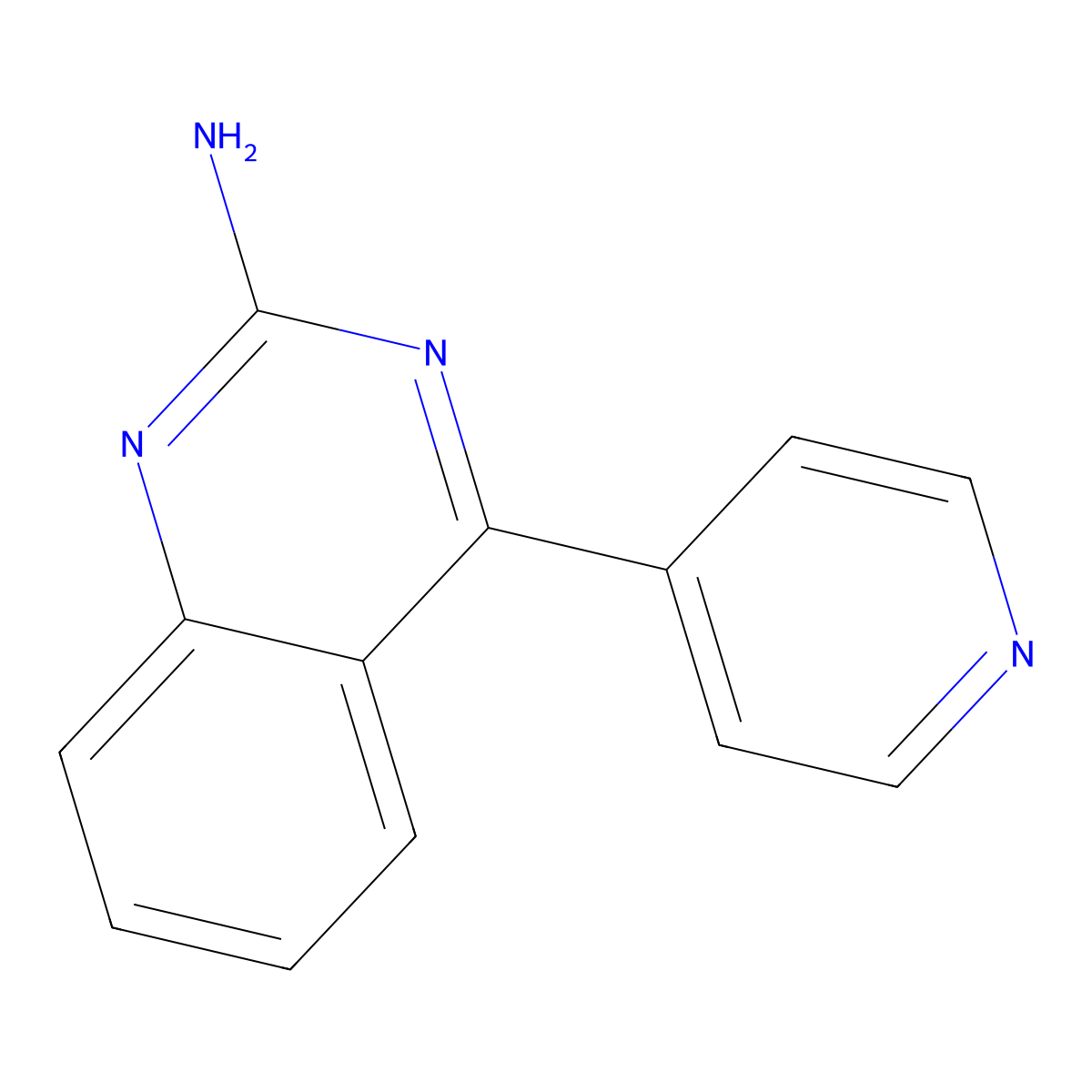 2-Amino-4-(4-pyridyl)quinazoline molecular structure, CAS 1264035-74-6