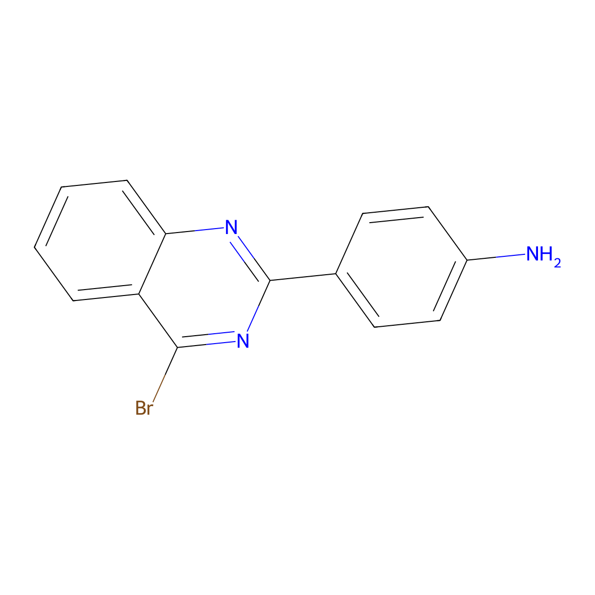 4-Bromo-2-(4-aminophenyl)quinazoline molecular structure, CAS 1264035-83-7
