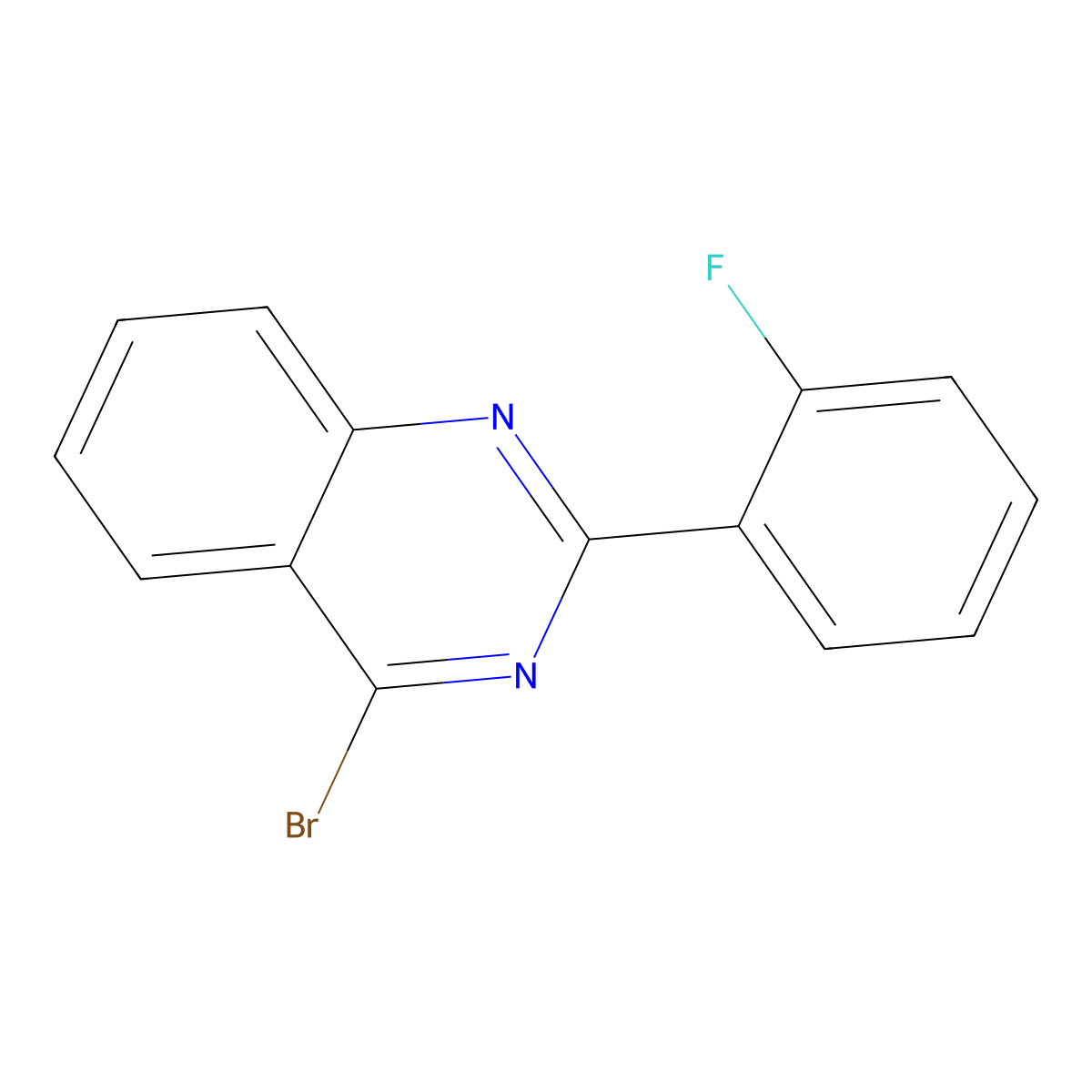 4-Bromo-2-(2-fluorophenyl)quinazoline molecular structure, CAS 1264036-04-5