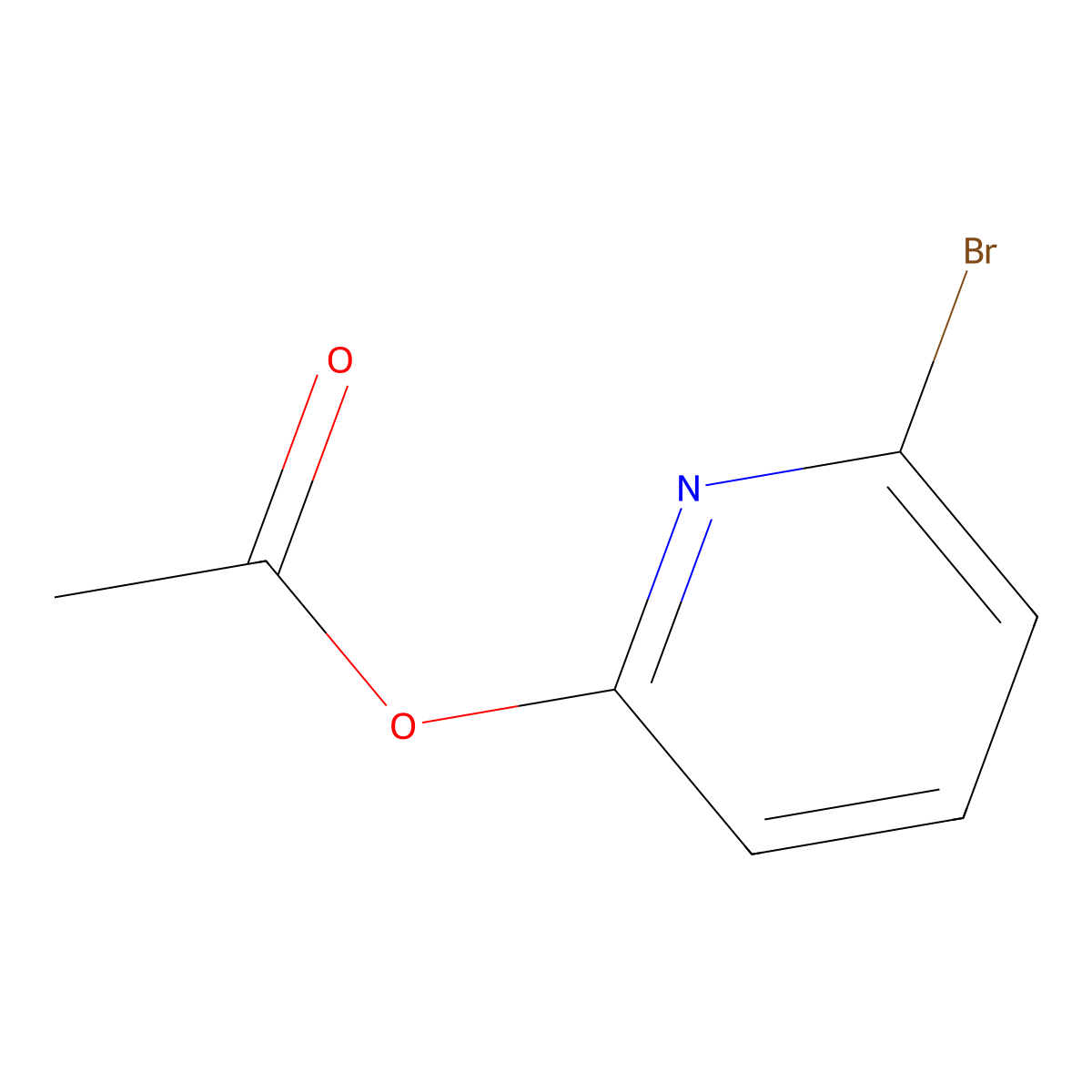 2-Bromo-6-(acetoxy)pyridine molecular structure, CAS 1264036-20-5