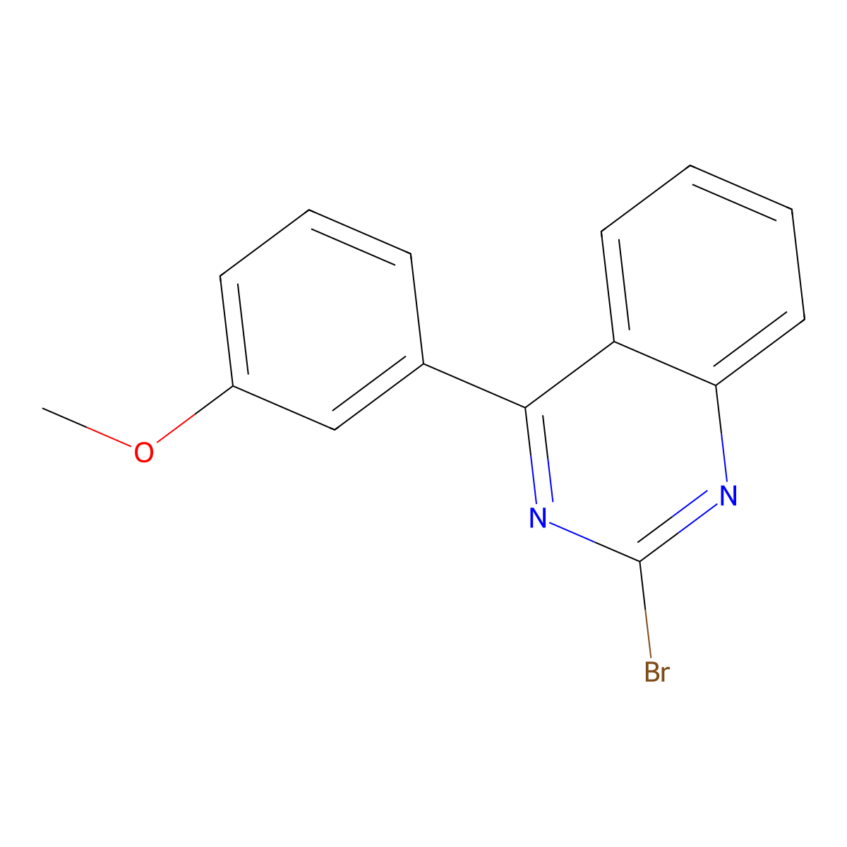 2-Bromo-4-(3-methoxyphenyl)quinazoline molecular structure, CAS 1264036-31-8