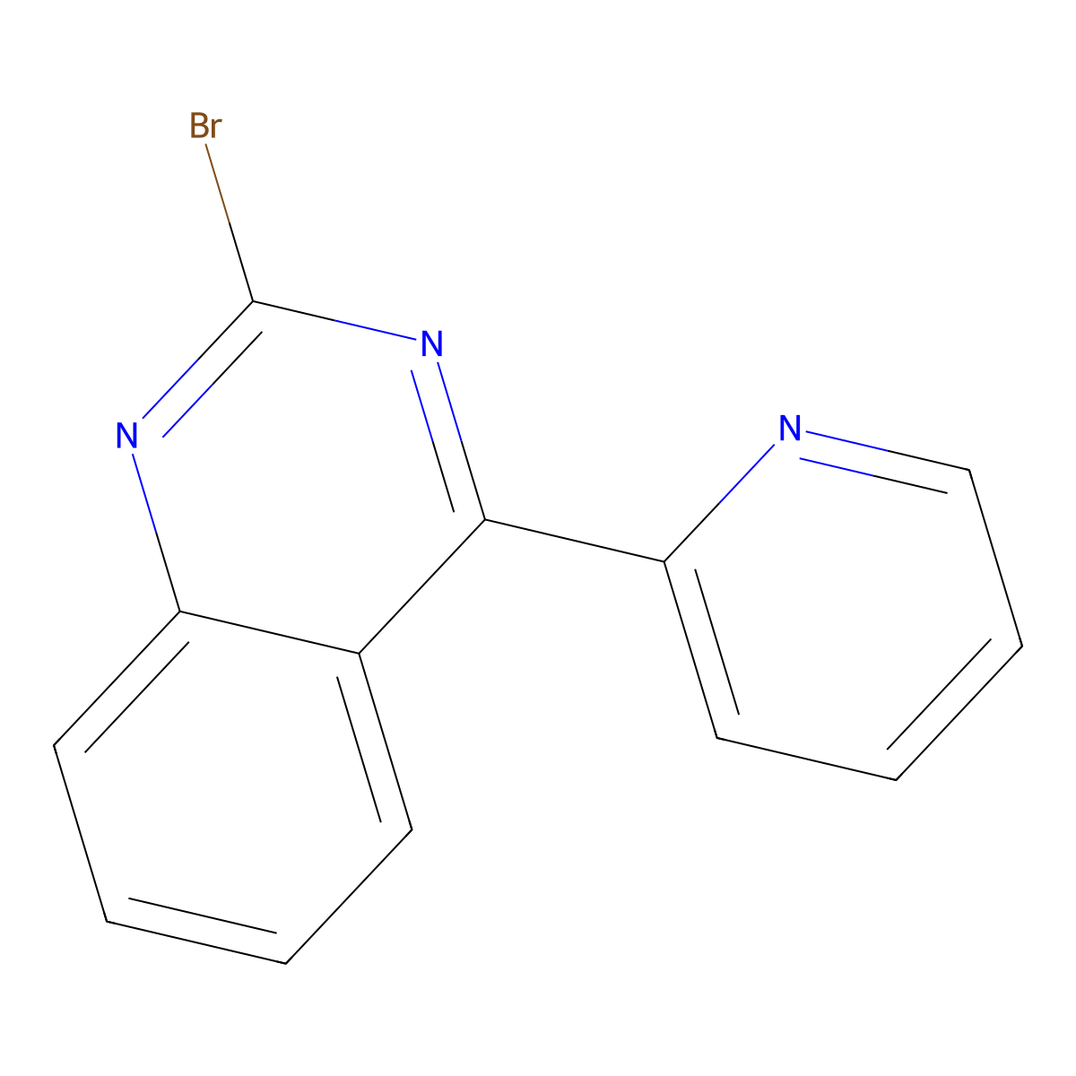 2-Bromo-4-(2-pyridyl)quinazoline molecular structure, CAS 1264036-33-0