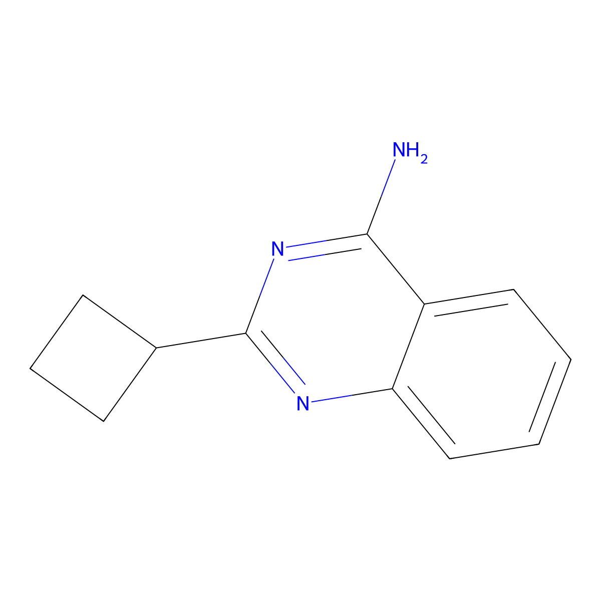 4-Amino-2-(cyclobutyl)quinazoline molecular structure, CAS 1264036-45-4