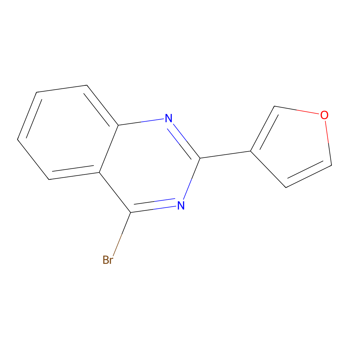 4-Bromo-2-(3-furyl)quinazoline molecular structure, CAS 1264036-49-8
