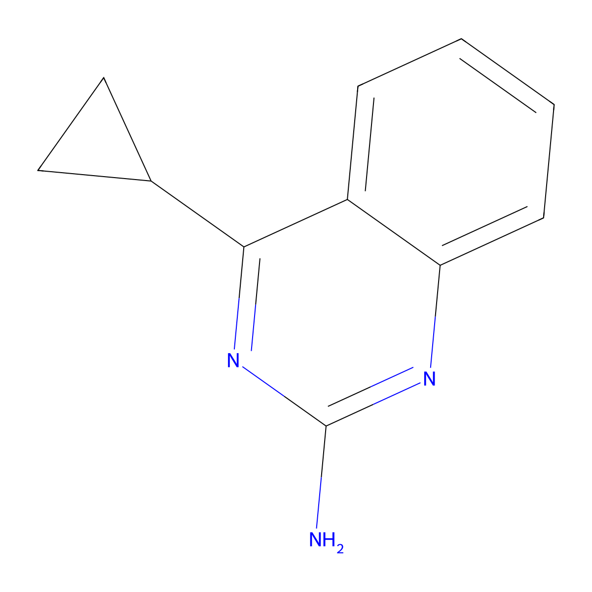 2-Amino-4-cyclopropylquinazoline molecular structure, CAS 1264036-52-3