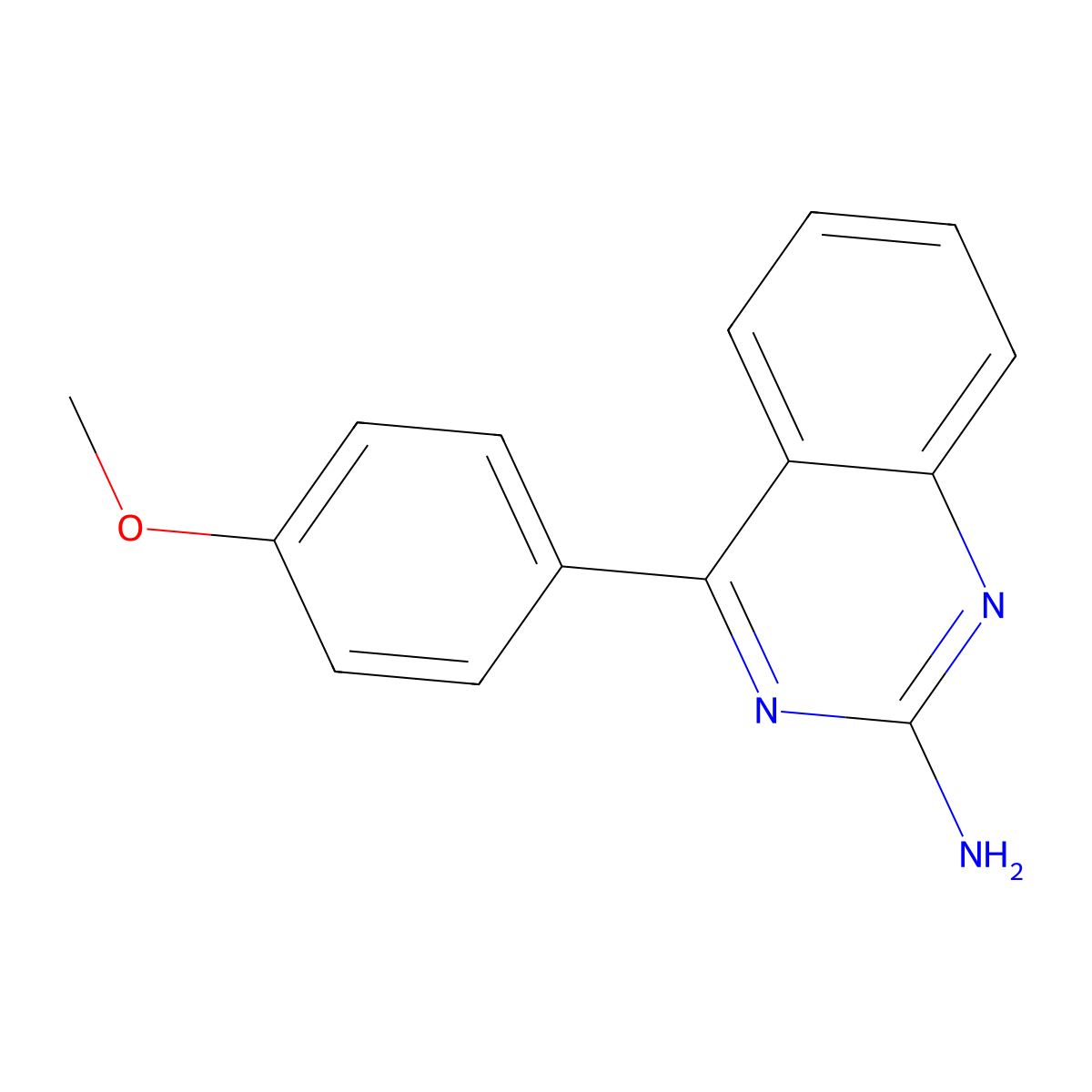 2-Amino-4-(4-methoxyphenyl)quinazoline molecular structure, CAS 1264036-60-3