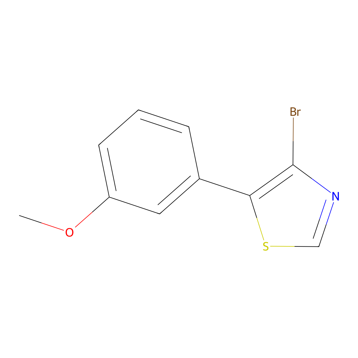 4-Bromo-5-(3-methoxyphenyl)thiazole molecular structure, CAS 1264036-62-5