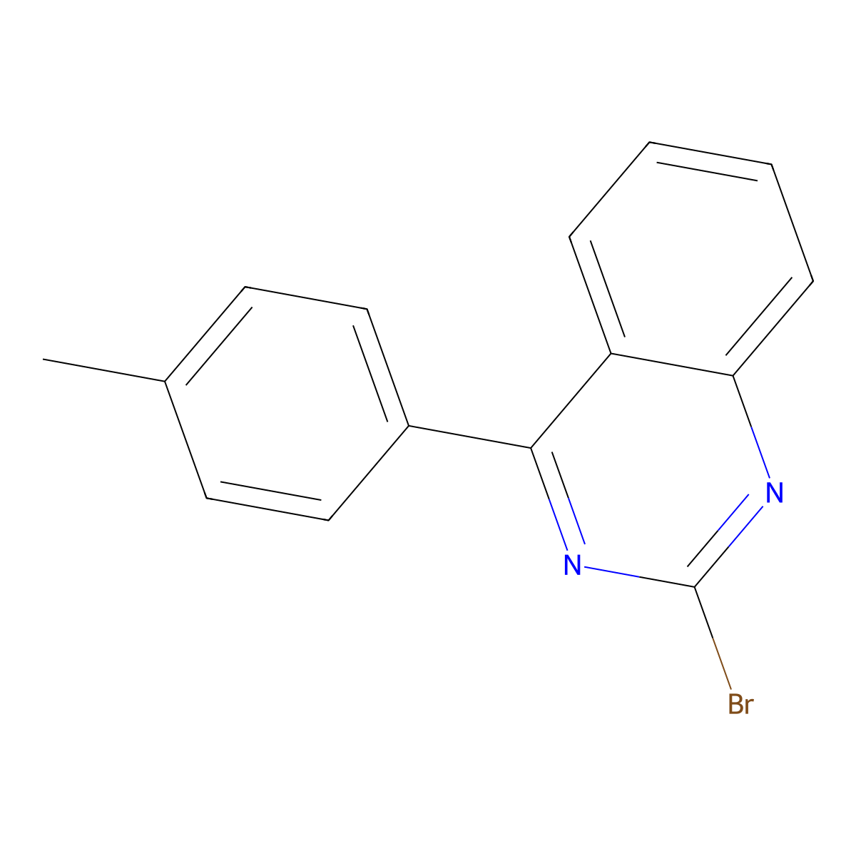 2-Bromo-4-(4-tolyl)quinazoline molecular structure, CAS 1264036-73-8