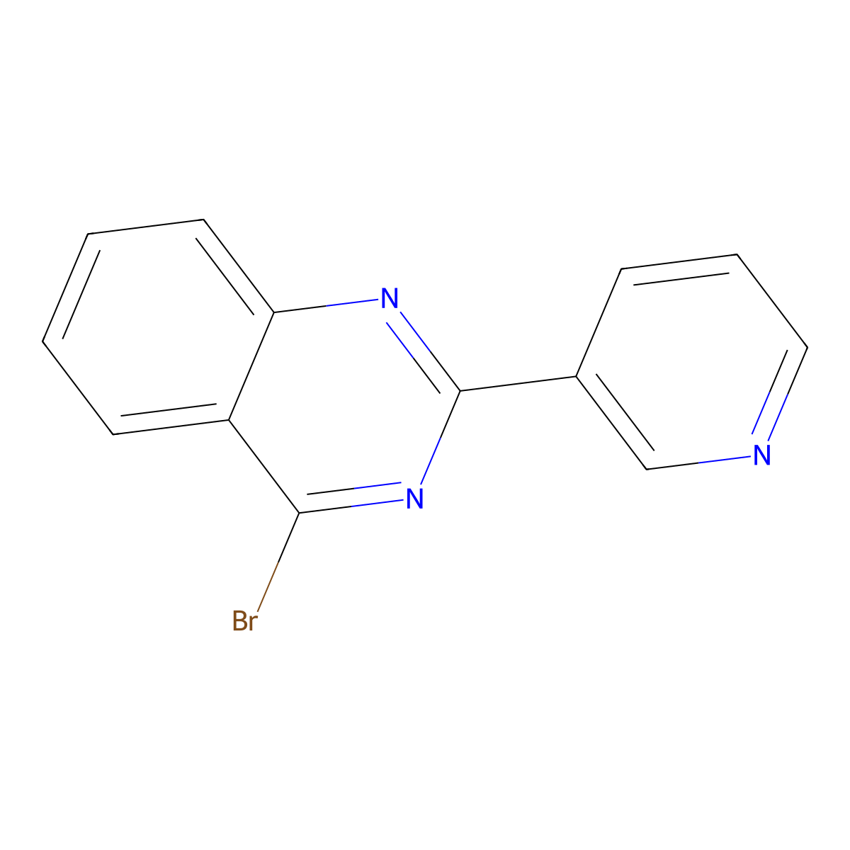 4-Bromo-2-(3-pyridyl)quinazoline molecular structure, CAS 1264036-82-9