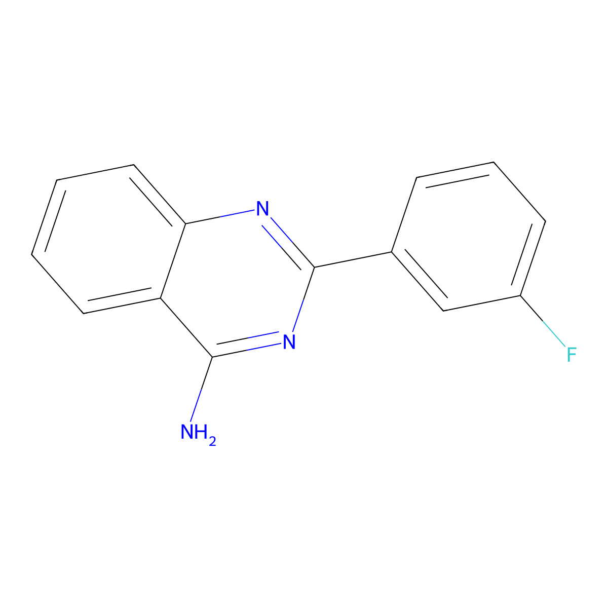 4-Amino-2-(3-fluorophenyl)quinazoline molecular structure, CAS 1264036-91-0