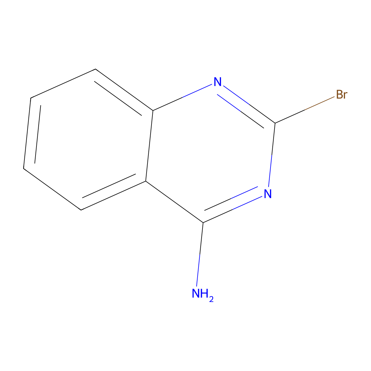 2-Bomoquinazolin-4-amine molecular structure, CAS 1264036-99-8