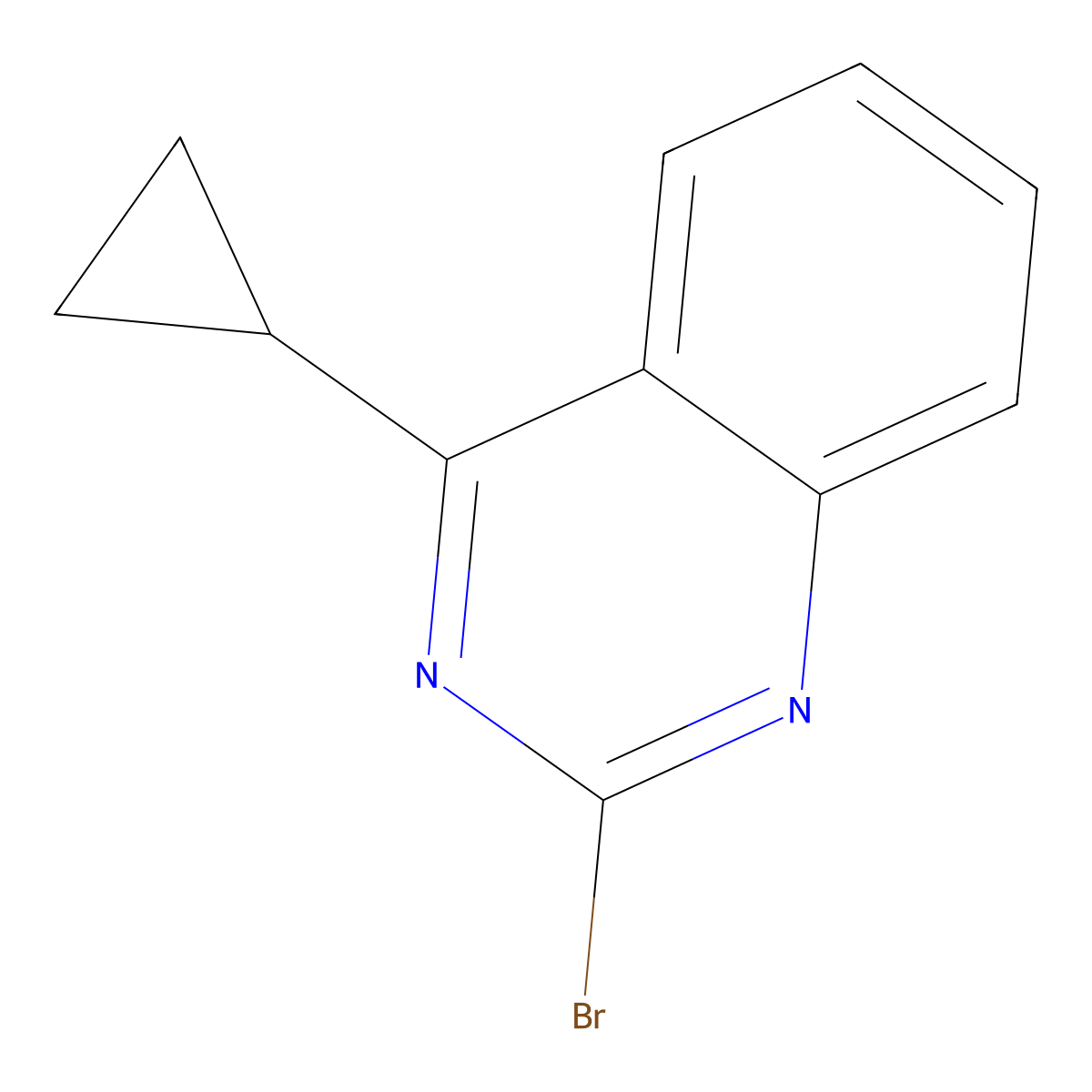 2-Bromo-4-cyclopropylquinazoline molecular structure, CAS 1264037-00-4