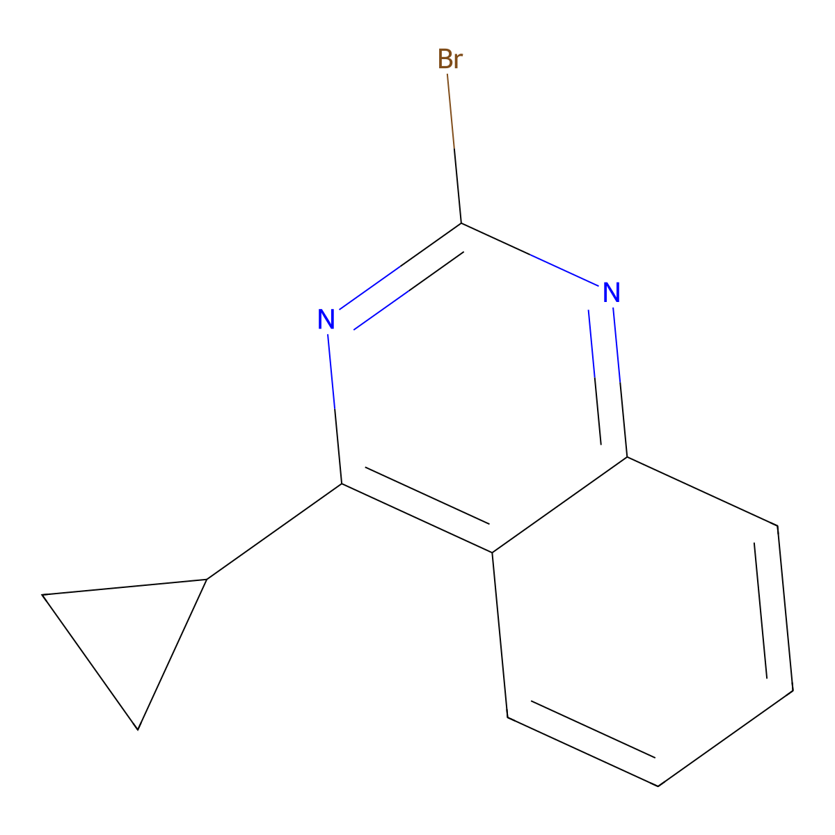 2-Bromo-4-cyclopropylquinazoline molecular structure, CAS 1264037-00-4