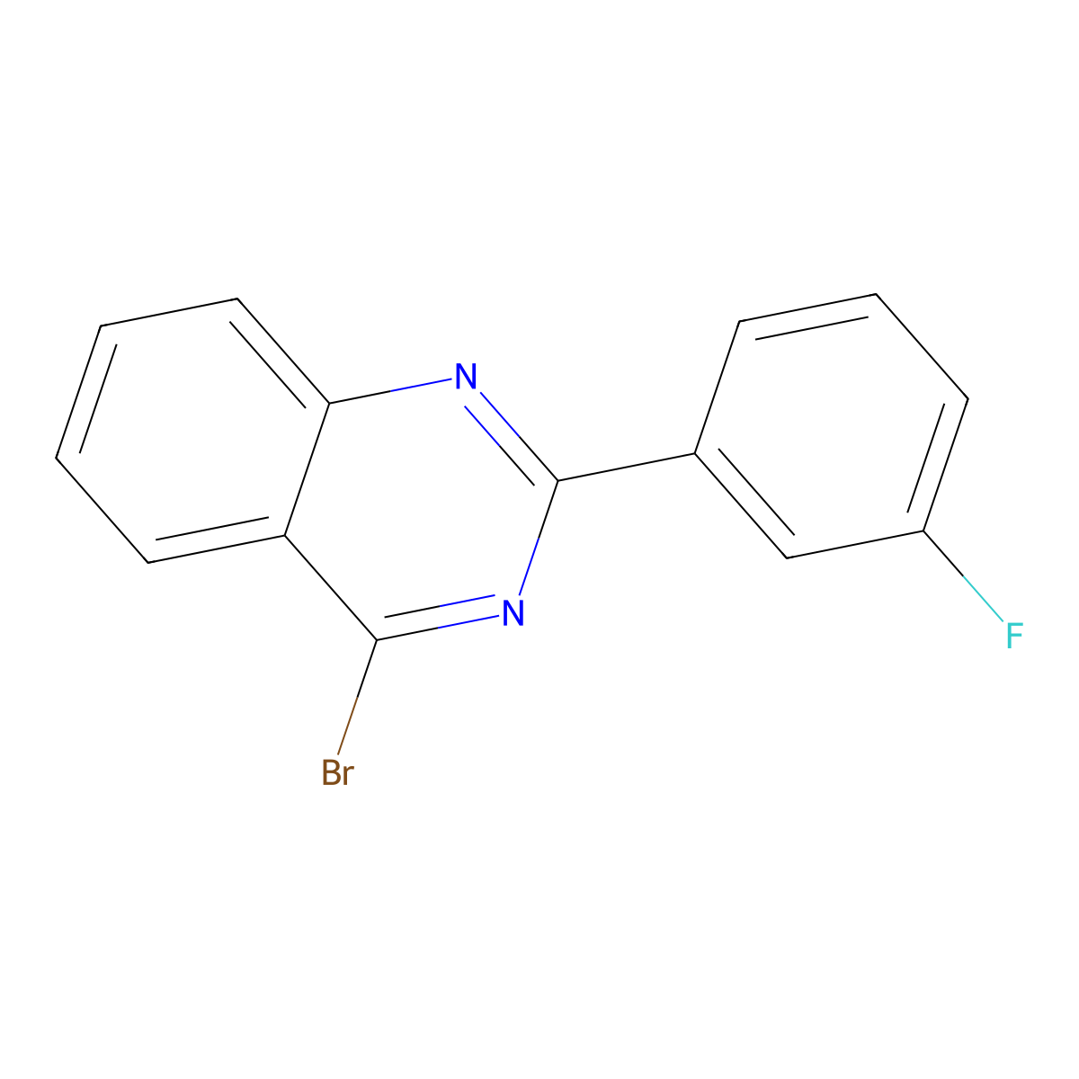 4-Bromo-2-(3-fluorophenyl)quinazoline molecular structure, CAS 1264037-08-2