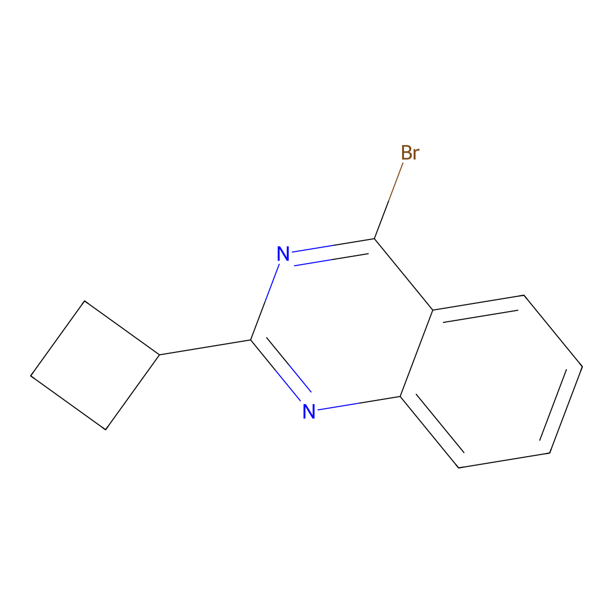 4-Bromo-2-(cyclobutyl)quinazoline molecular structure, CAS 1264037-10-6