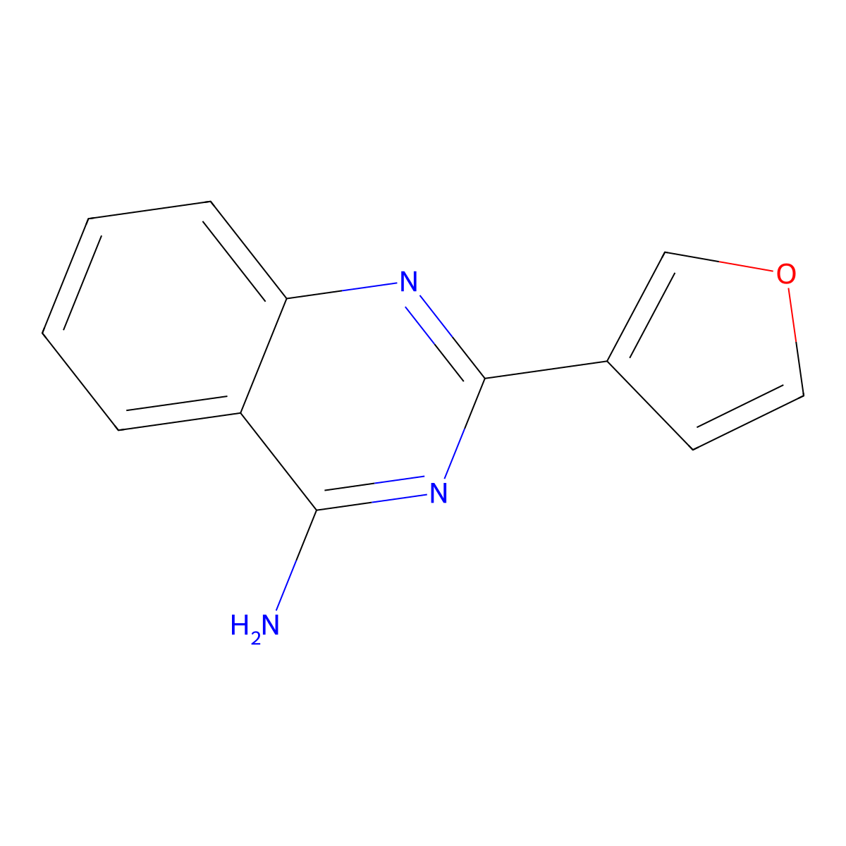 4-Amino-2-(3-furyl)quinazoline molecular structure, CAS 1264037-19-5