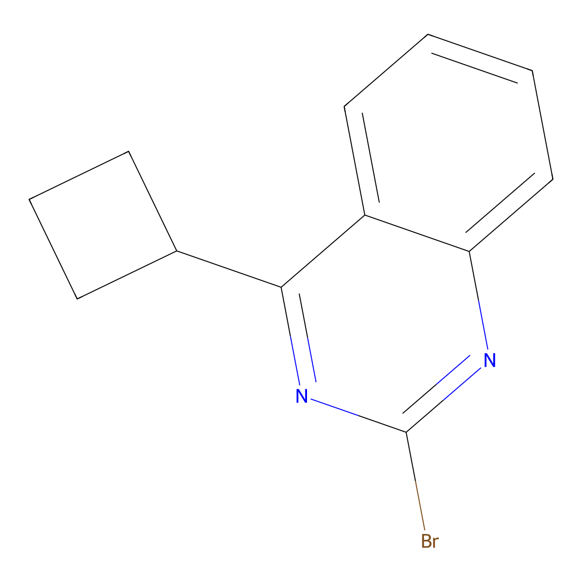 2-Bromo-4-(cyclobutyl)quinazoline molecular structure, CAS 1264037-23-1